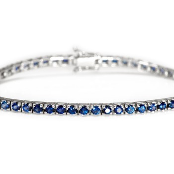 Gold Tennis Bracelet with 4.00ct Sapphires - model br2694