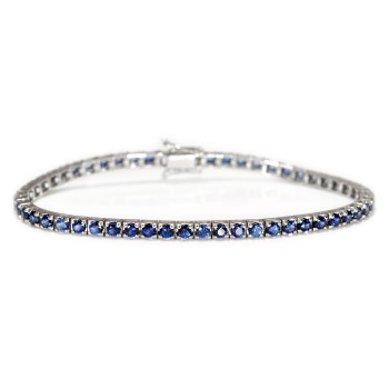 Gold Tennis Bracelet with 4.00ct Sapphires - model br2694