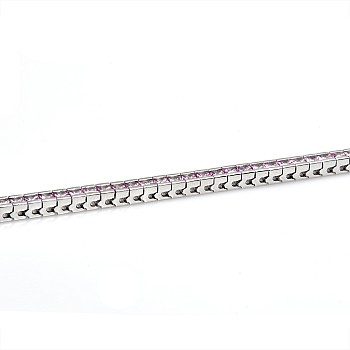 Gold Tennis Bracelet with Pink Sapphires - model br67503