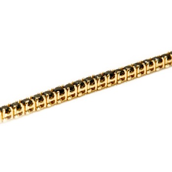 Tennis bracelet in gold and black diamonds 8.00ct - model br2114