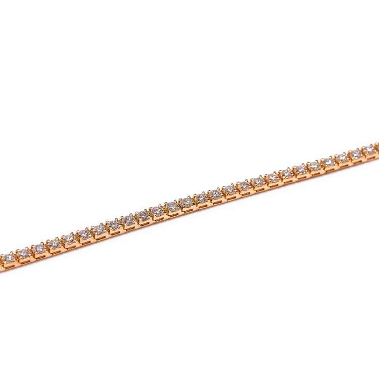 Tennis Bracelet in Gold with 7.30ct Colorless Diamonds br2120