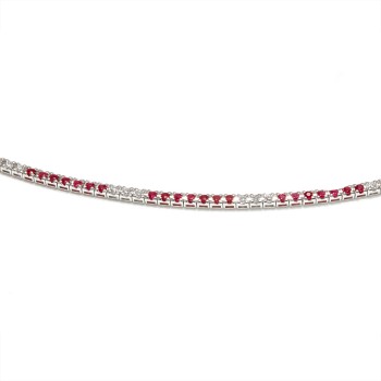 Gold Bracelet with Rubies and Diamonds - model br2254
