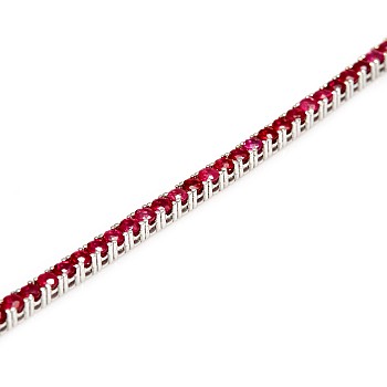 Gold tennis bracelet with rubies - model br2687