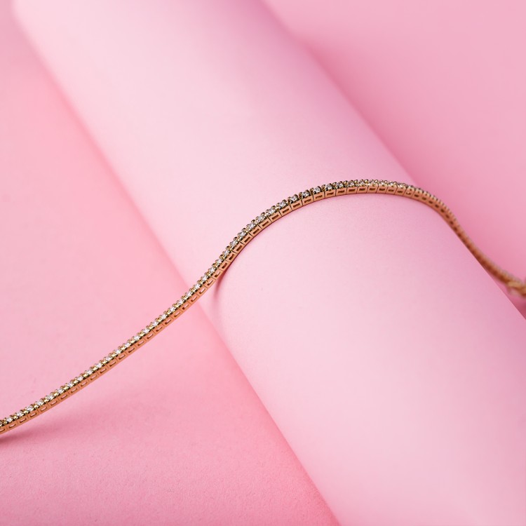 Tennisarmband aus 18 Karat Gold mit 1,50 Karat Diamanten br2694