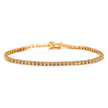 Gold Tennis Bracelet with Colorless Diamonds 1.00ct - model br2694