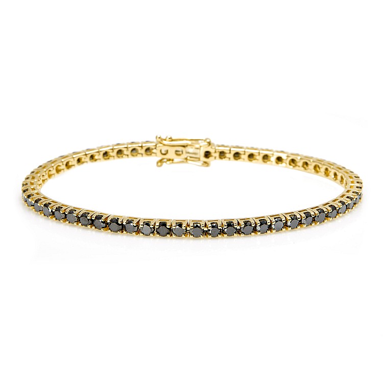 Bracelet tennis en or 2,00 ct et diamants noirs - modèle br2694