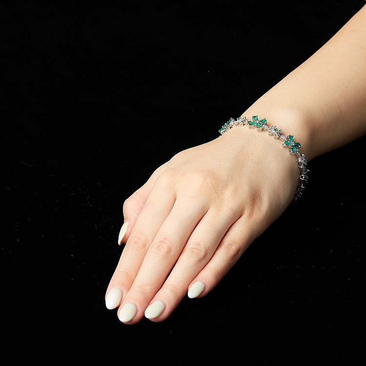 Bracelet br2752smdi in Gold with Emeralds and Diamonds