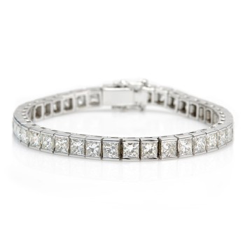 Gold tennis bracelet with diamonds - model br67503