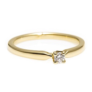 Engagement ring i004 in Gold with Diamond 0.10ct - 0.25ct