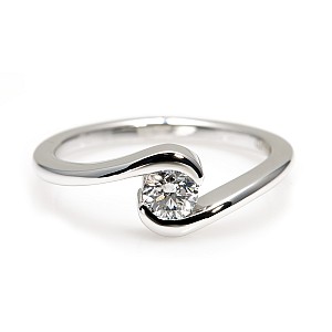 Engagement ring i005 in Gold with Diamond 0.10ct - 0.25ct