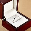 Classic 18k White Gold Engagement Ring with Colorless Diamond - model i007