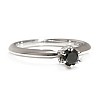 Gold engagement ring i012Dn with Black Diamond 0.33ct - 0.85ct