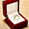 18k Yellow Gold Engagement Ring with Colorless Diamond GIA Certified - model i017p4
