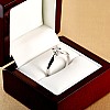14k White Gold Engagement Ring with GIA Certified Colorless Diamond - model i017p4