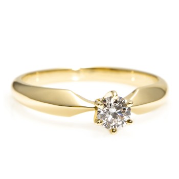 18k Gold or Platinum Engagement Ring with GIA Certified Diamond 0.30ct or 0.40ct - model i017