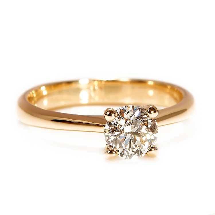 Bague de fiançailles classique en or avec diamant certifié GIA de 1,00 ct - modèle i026