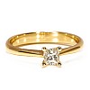 Bague de fiançailles classique en or avec diamant princesse certifié GIA 1,00 ct - modèle i026