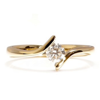 18k Gold or Platinum Engagement Ring with Diamond 0.15ct - 0.25ct - model i060