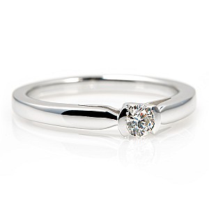 Engagement ring i114 in Gold with Diamond 0.10ct - 0.25ct