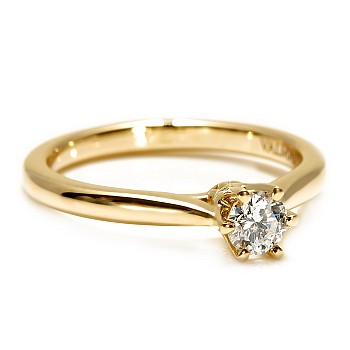 18k Gold or Platinum Engagement Ring with Diamond 0.15ct - 0.25ct - model i122004