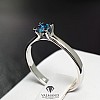 Engagement ring i122005Db in Gold with Blue Diamond
