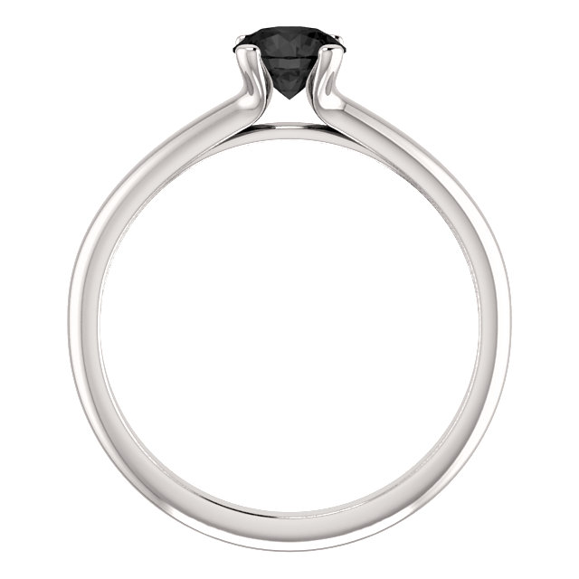 Engagement ring i122005Dn in Gold with Black Diamond 0.33ct - 0.85ct