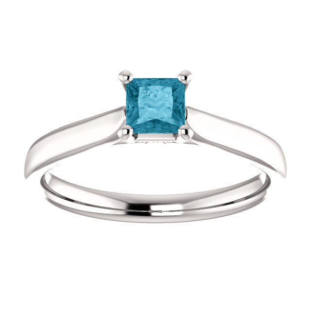 Bague de fiançailles en or avec diamant bleu 0,30 ct - 0,50 ct - modèle i122089