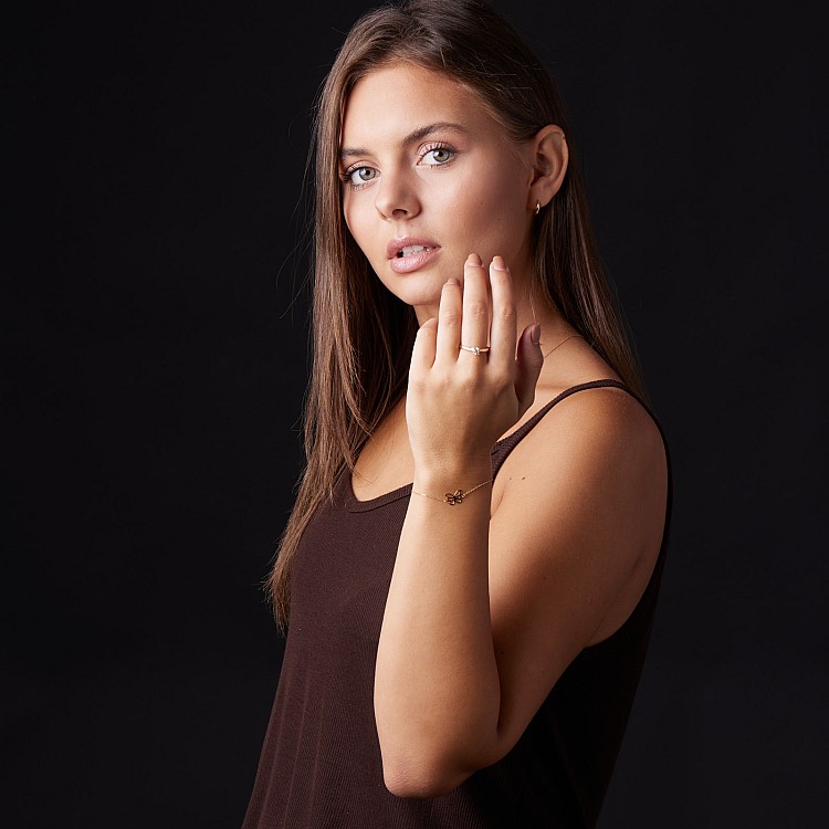 Bague de fiançailles en or avec diamant certifié GIA de 1,00 ct - modèle i122455