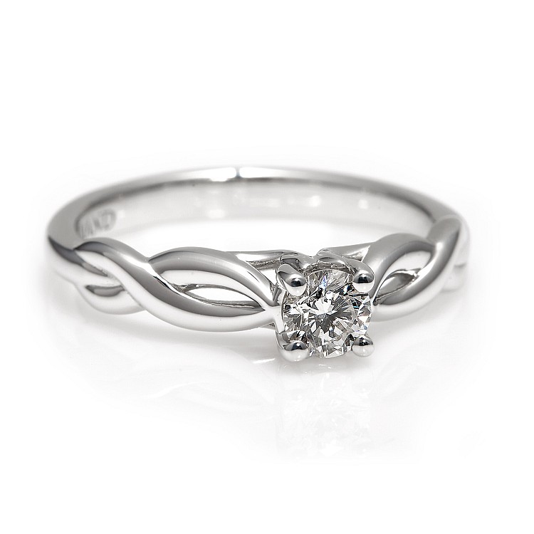 Bague de fiançailles en or avec diamant 0,20 ct - 0,25 ct - modèle i122705