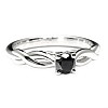 Gold engagement ring i122705Dn with Black Diamond 0.33ct - 0.85ct