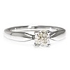 18k White Gold Solitaire Engagement Ring with GIA Certified Cushion Diamond - model i123018