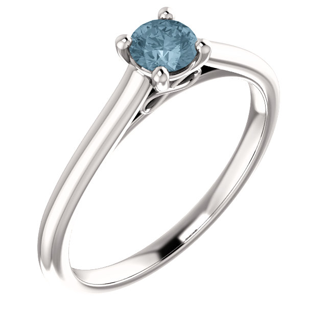 Engagement ring i123059Db in Gold with Blue Diamond 0.30ct - 0.50ct