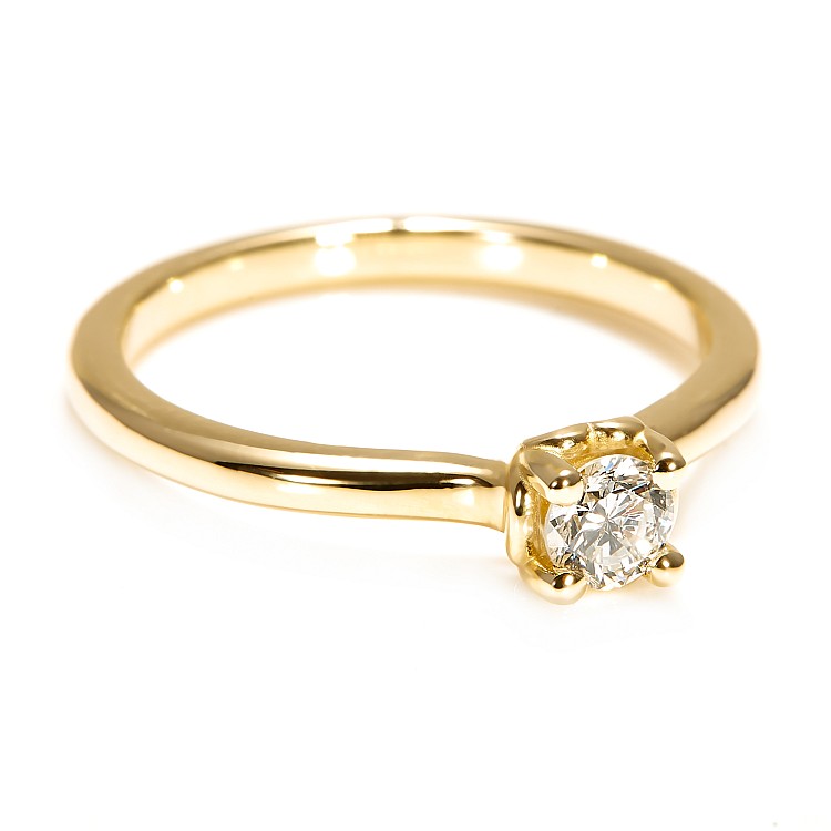 Bague de fiançailles en or avec diamant incolore certifié GIA 0,30 ct ou 0,40 ct - modèle i123060