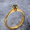 Engagement ring model Tiffany i168DB in Gold with Blue Diamond 0.30ct - 0.50ct