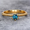 Engagement ring model Tiffany i168DB in Gold with Blue Diamond 0.30ct - 0.50ct