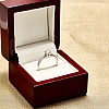 14k White Gold Engagement Ring with Round Diamond GIA Certificate - model i1907