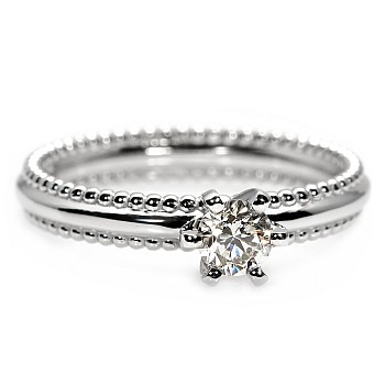 Bague de fiançailles en or avec diamant certifié GIA de 0,30 ct ou 0,40 ct - modèle i516