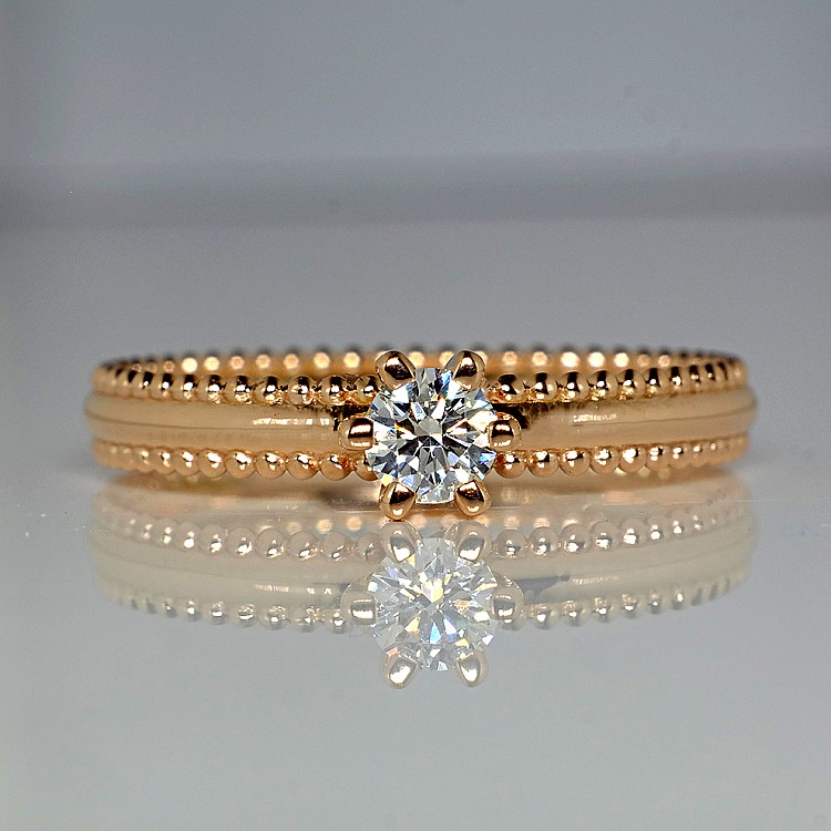 Anello di fidanzamento i516 in Oro con Diamante