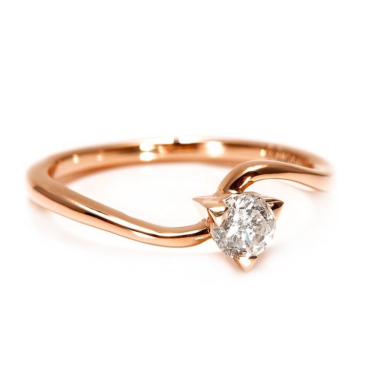 Anello di fidanzamento i571 in Oro con Diamante