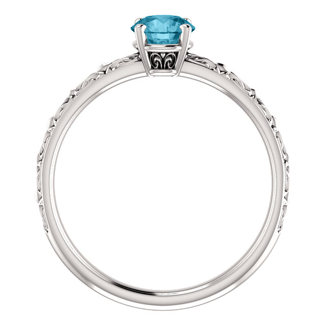 Bague de fiançailles en or avec diamant bleu 0,30 ct - 0,50 ct - modèle i71618