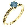 Bague de fiançailles en or avec diamant bleu 0,30 ct - 0,50 ct - modèle i71618