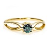 Engagement ring i71627Db in Gold with Blue Diamond