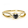 Gold engagement ring i71627Dn with Black Diamond 0.33ct - 0.85ct