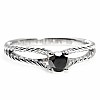 Gold engagement ring i71741Dn with Black Diamond 0.33ct - 0.85ct