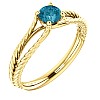 Bague de fiançailles en or avec diamant bleu 0,30 ct - 0,50 ct - modèle i71741