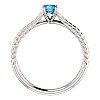 Bague de fiançailles en or avec diamant bleu 0,30 ct - 0,50 ct - modèle i71741