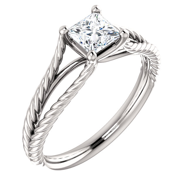 Engagement ring i71741 in Gold with Colorless Diamond - GIA 0.30ct - 0.40ct