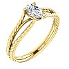 Engagement ring i71741 in Gold with Colorless Diamond - GIA 0.30ct - 0.40ct