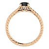 Anello di fidanzamento in oro i71746Dn con diamante nero da 0,33 ct - 0,85 ct