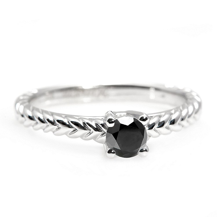 Anello di fidanzamento in oro i71746Dn con diamante nero da 0,33 ct - 0,85 ct